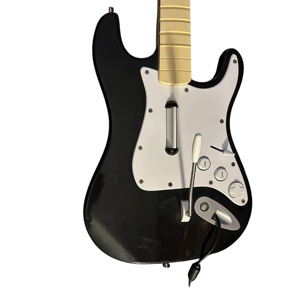 Xbox 360 Rock Band Harmonix Fender Stratocaster Wired Guitar 822152 Tested Works - Picture 2 of 11